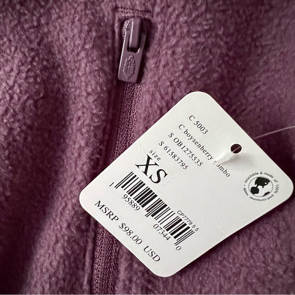 Free People Movement So Fly Half Zip Purple Boysenberry Combo Sweatshirt - Picture 10 of 16